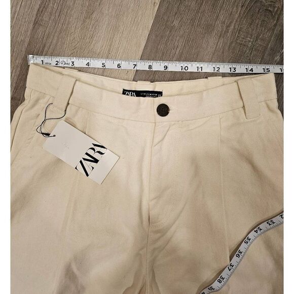 ZARA Womens Wide Leg Cropped Pants Size 30 - Picture 4 of 7